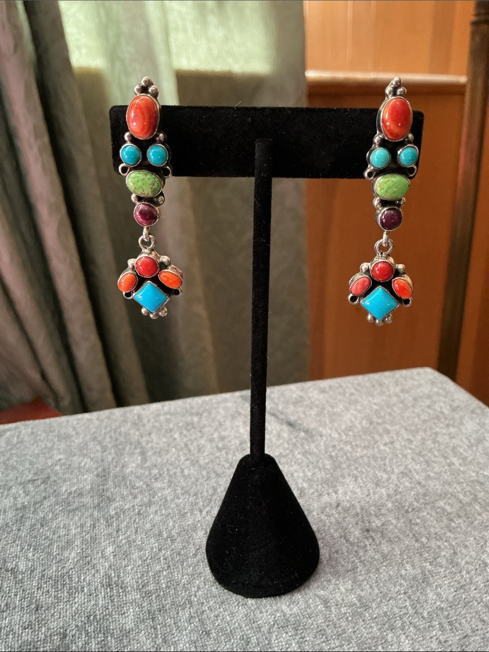 Emma Lincoln Sterling Silver Multistone Dangle Earrings